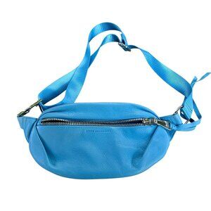Aimee Kestenberg Milan Blue Leather Convertible Belt Crossbody Bag